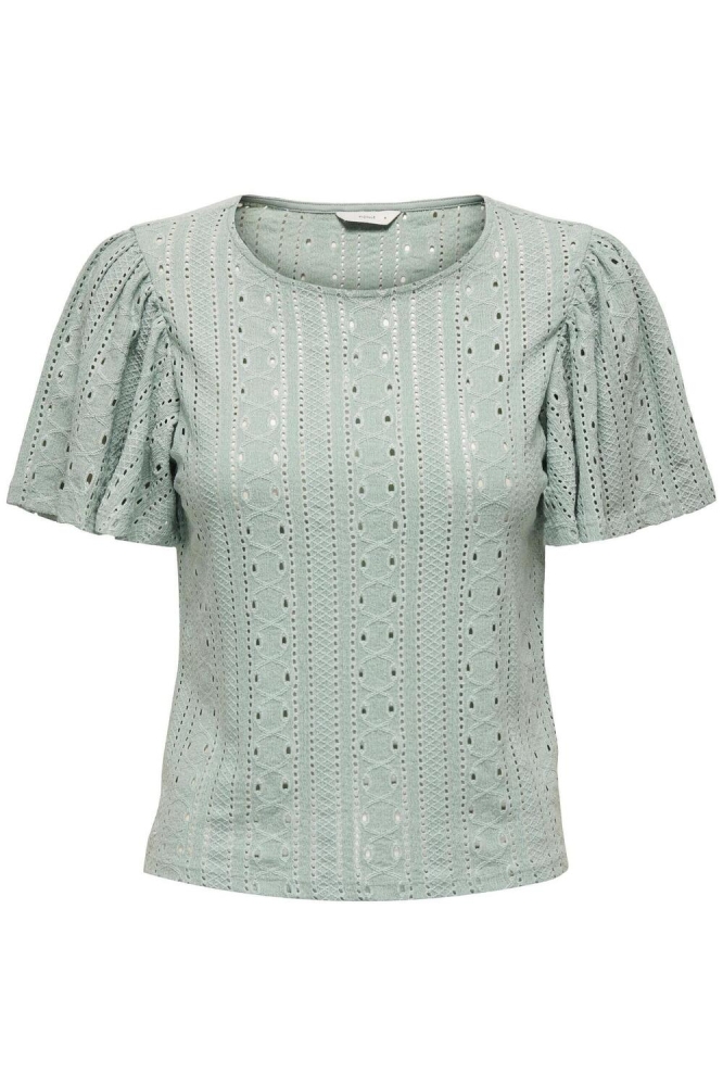 ONLRIVERSIDE S/S FLAIRED TOP JRS 15312474 JADEITE